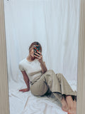 Khaki Wide Leg Pants