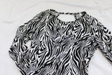 Y2K Zebra Cut-Out Top