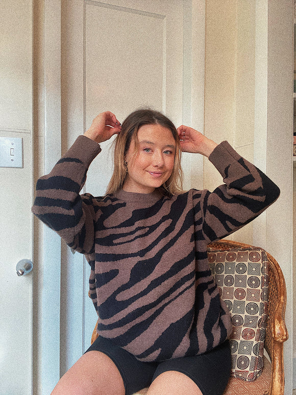 Mocha Zebra Sweater