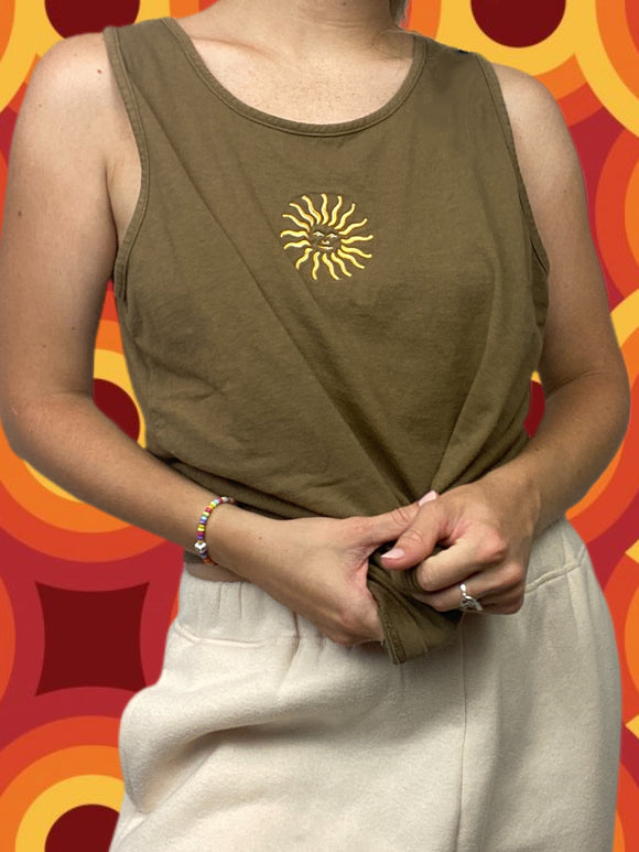 Groovy Sun Brown Tank